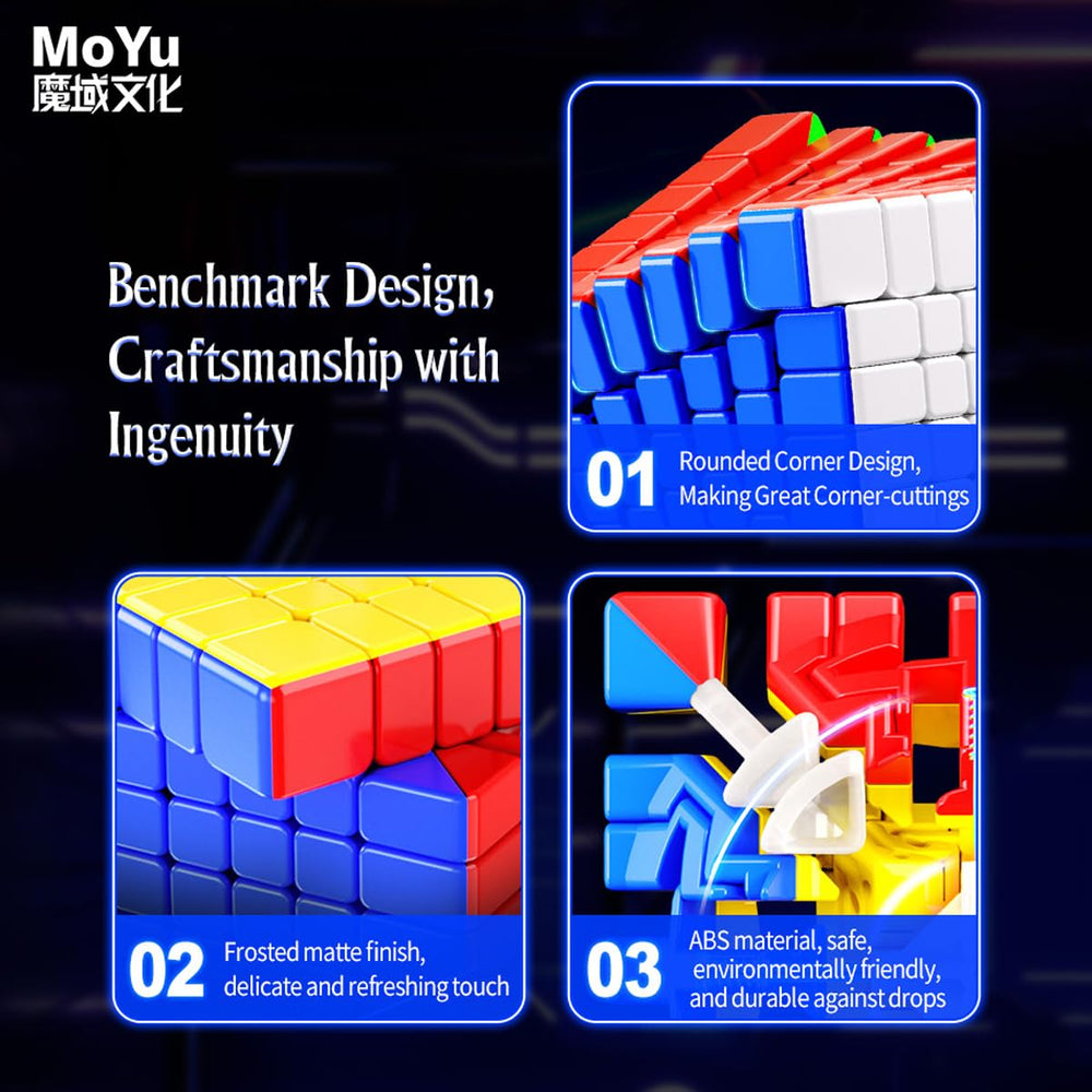 HELLOCUBE Moyu Meilong 7x7x7 V2 speed cube stickerless surface looks premium