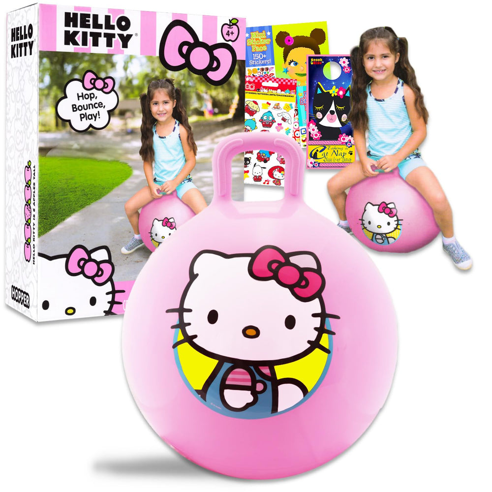 Hello Kitty hopper ball 15in inflated for outdoor play and active fun.
