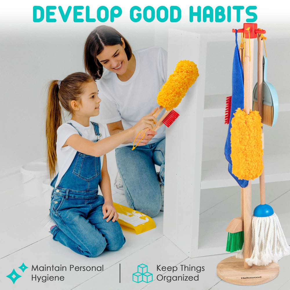 HELLOWOOD organizing stand helps keep playroom tidy and accessible