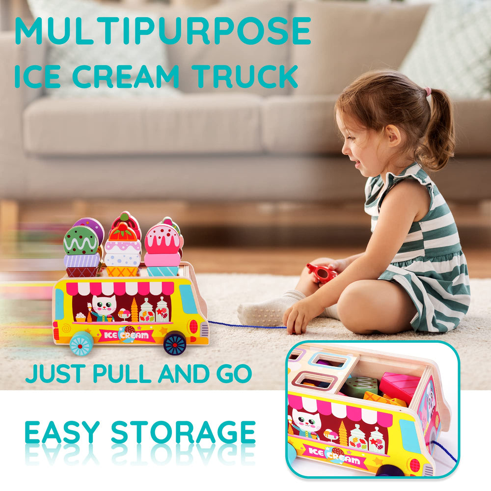 HELLOWOOD pull-string toy encourages role-play and coordination.