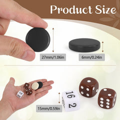 Hellpnoom ceramic backgammon pieces set ready for replacement or complete setups