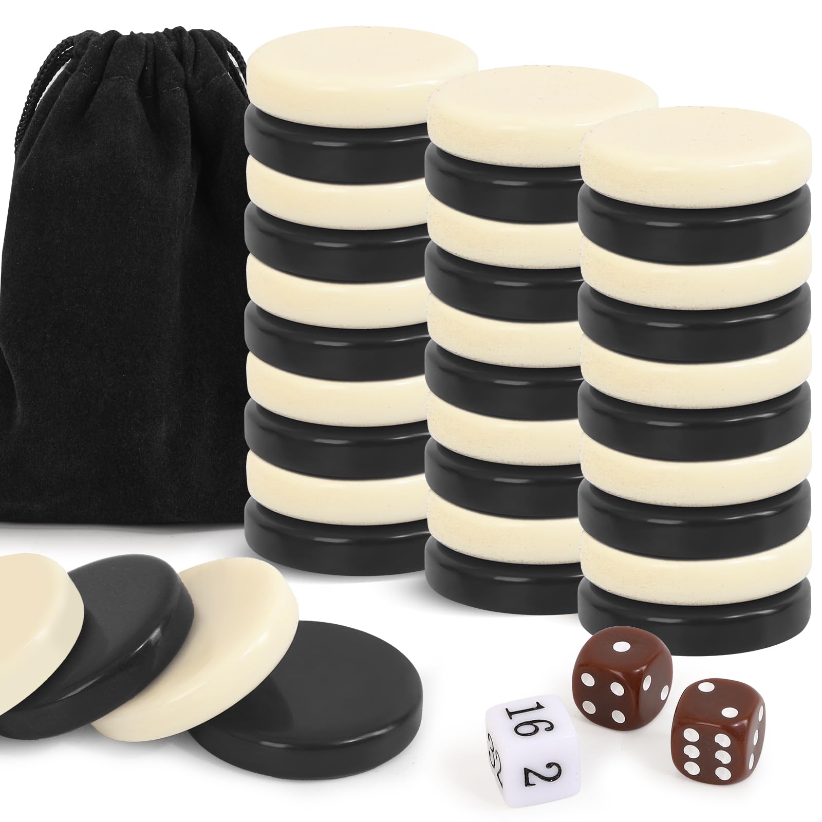 Hellpnoom ceramic checkers pieces close-up with smooth finish for lasting play