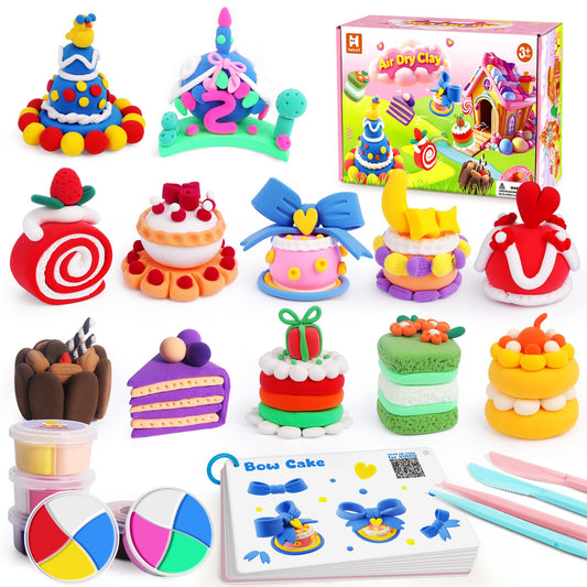 Helsort cake-theme clay kit for kids with colorful cake designs