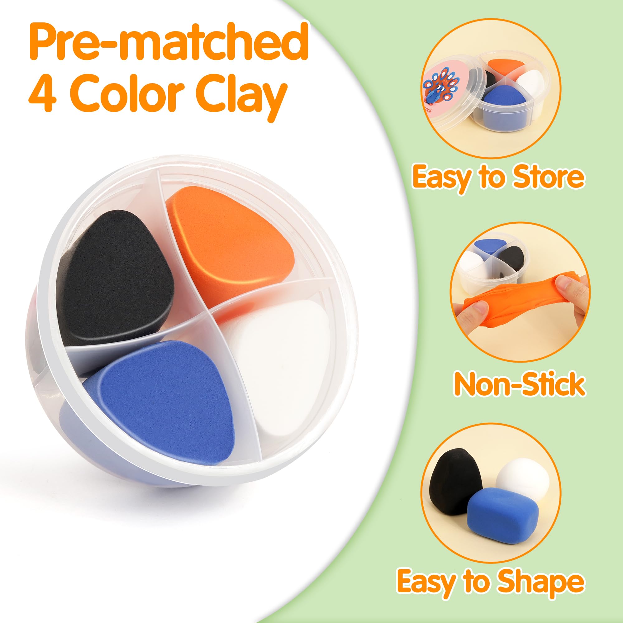 Helsort colorful clay colors help kids craft vibrant animal models