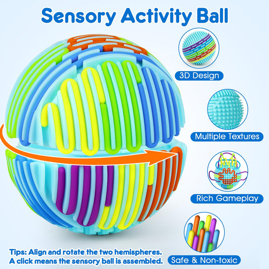 Helsort sensory ball with extended strings illustrating versatile hand mobility and focus