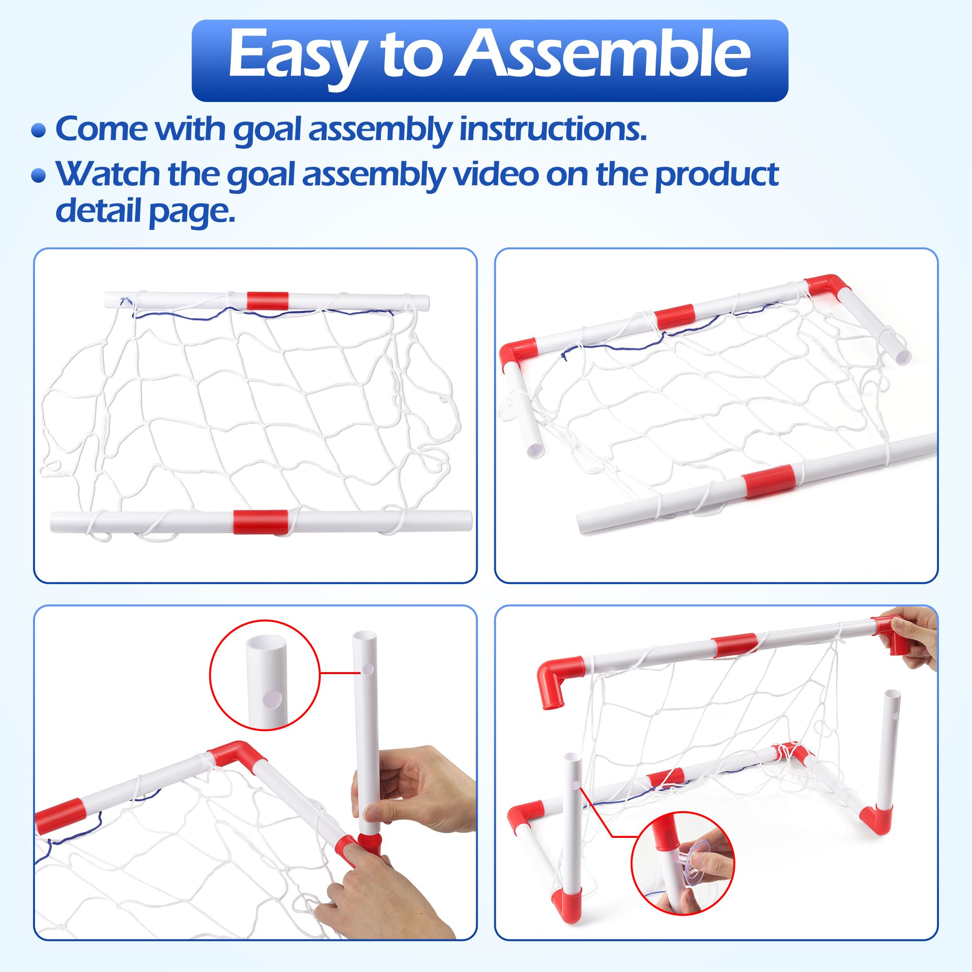 Helsort Soccer Goals create portable play areas for on-the-go games.