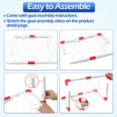 Helsort Soccer Goals create portable play areas for on-the-go games.