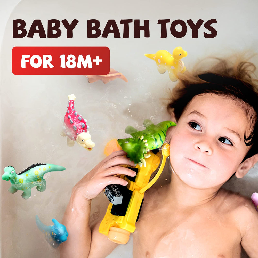 Hely Cancy Dinosaur bath toy with stones decoration enhances play.