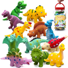 Hely Cancy Dinosaur bath toys squirt set helps tiny hands grip safely during bath play