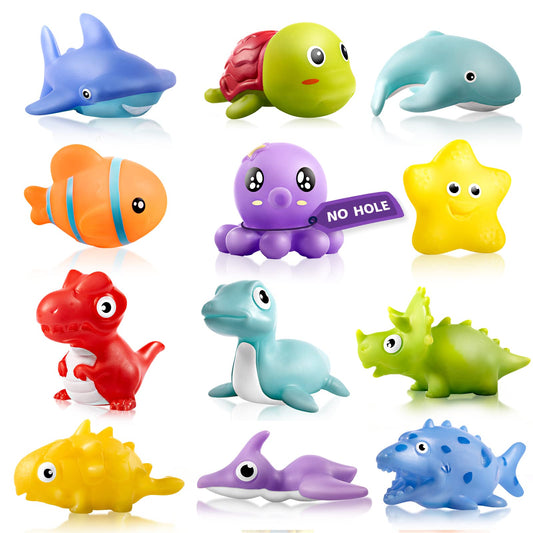 Hely Cancy infant bath toy with no-hole animal design for safe tub play.