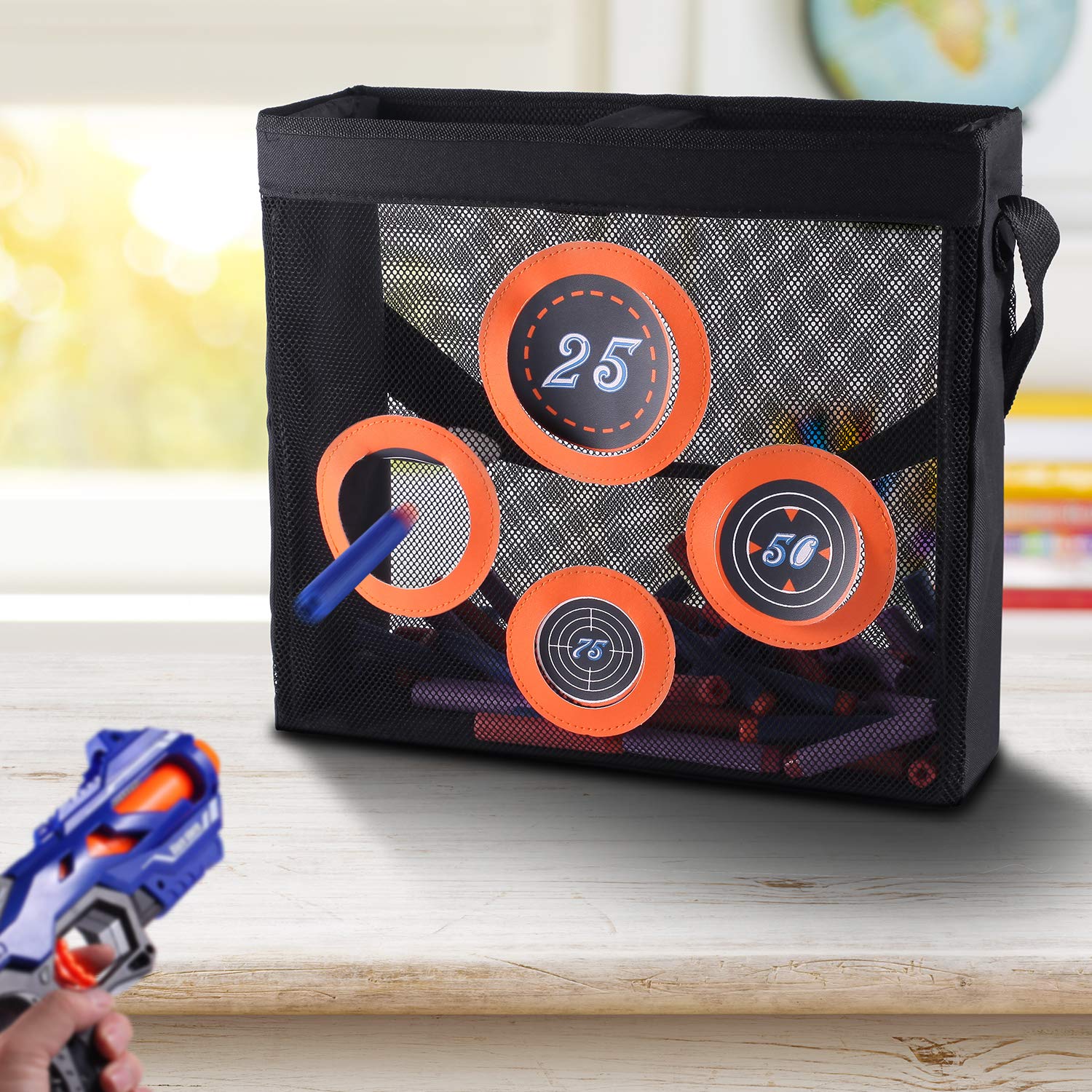 Hely Cancy nerf-darts-compatible bag works with compatible blasters.