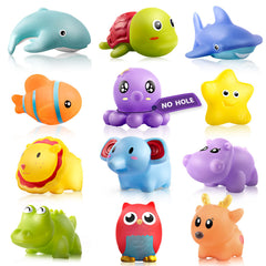 Hely Cancy no-hole animal bath toy for safe infant play during bathtime.