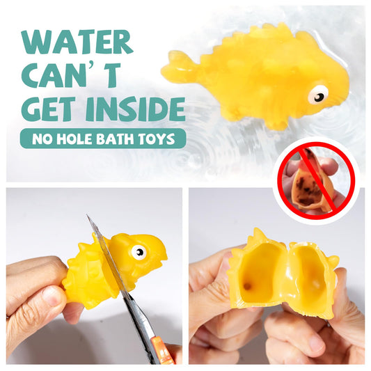 Hely Cancy soft rubber bath toy offers easy grip for tiny hands.