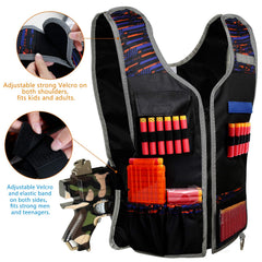 Hely Cancy vest includes eye protection glasses and bandana for safety.