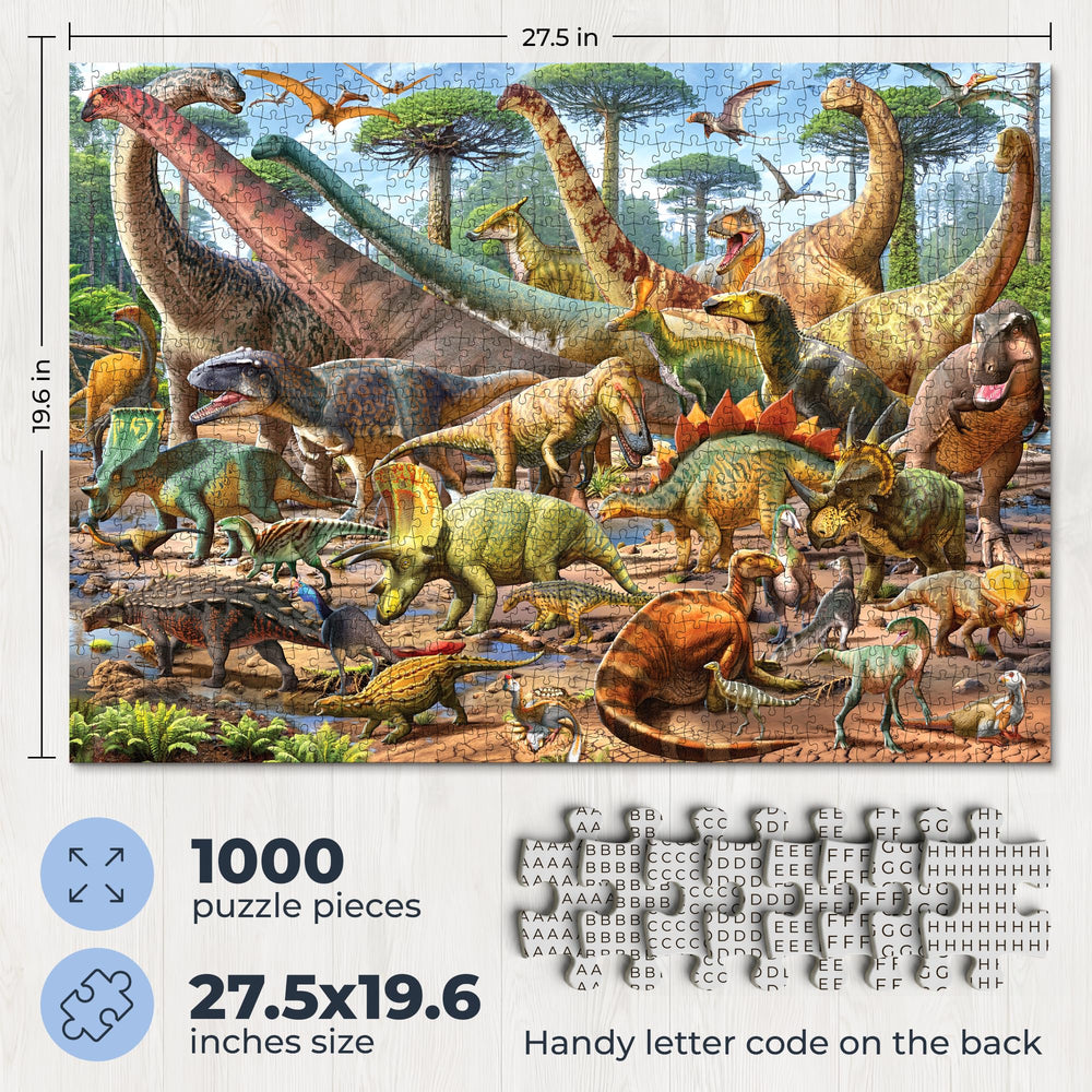 Hemalleon 1:1 reference poster clearly shows dinosaur names for easy tracking