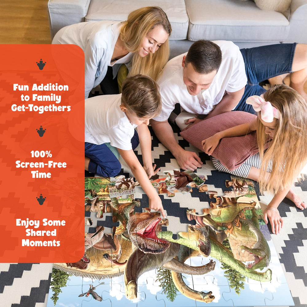 Hemalleon family-time dino puzzle for shared, screen-free bonding moments.