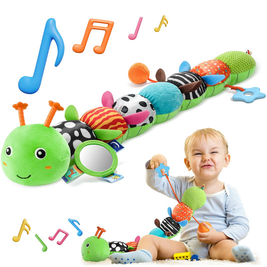 HEMRLY Caterpillar toy—sensory plush aids grasping and early exploration during playtime.