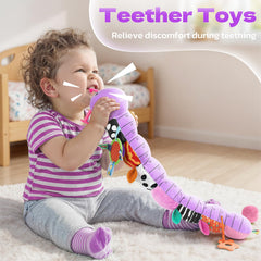 HEMRLY baby mirror on the caterpillar promotes tummy time exploration