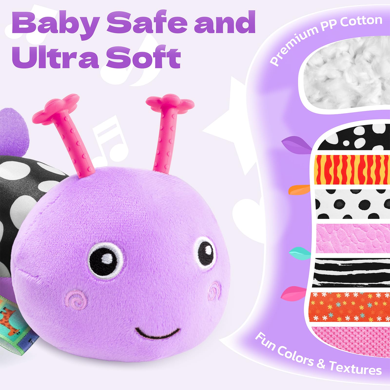 HEMRLY caterpillar crinkle texture enhances tactile exploration for curious babies