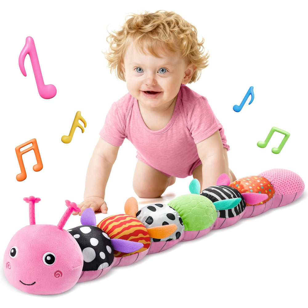 HEMRLY caterpillar head plays lullaby to soothe baby during cuddles