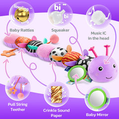 HEMRLY caterpillar plays a soothing lullaby when pressed on the head