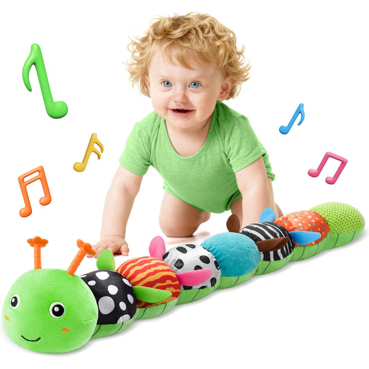 HEMRLY Caterpillar musical plush for baby sensory play and calming sounds