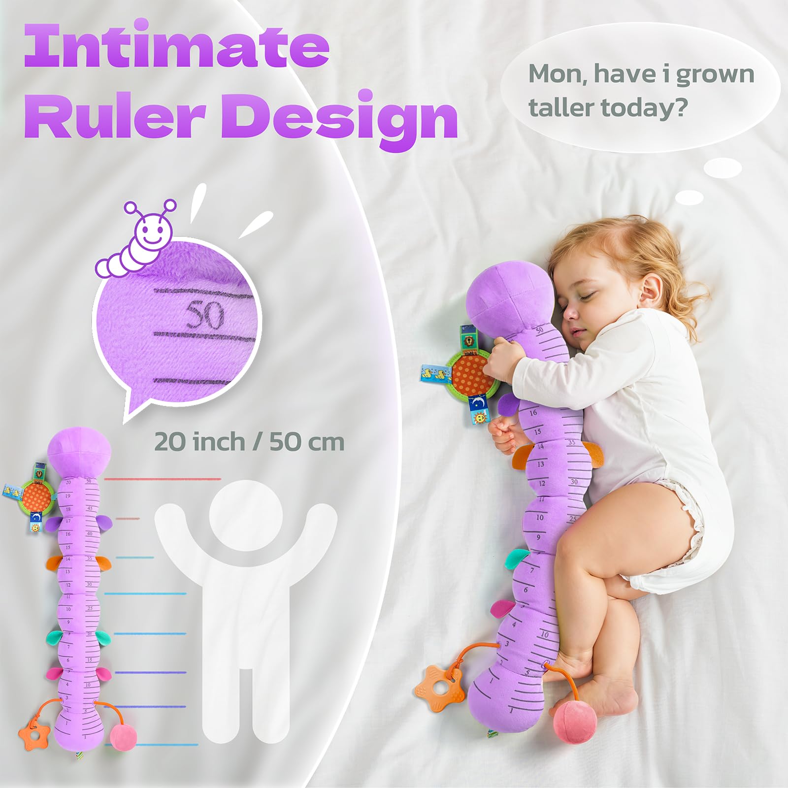 HEMRLY caterpillar rattle beads offer gentle sound cues for early listening