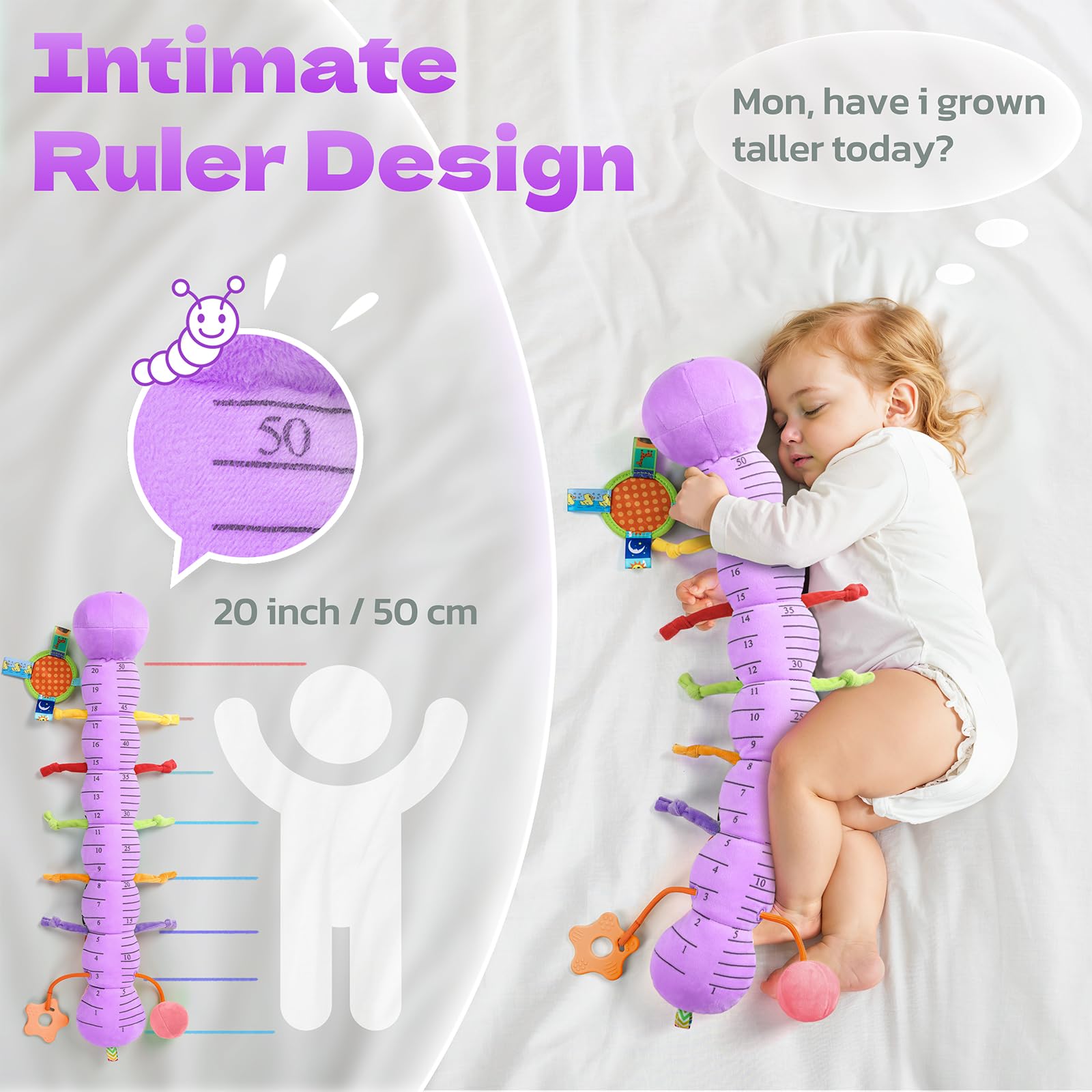 HEMRLY caterpillar rattle vibes: engaging sounds promote grasp and focus