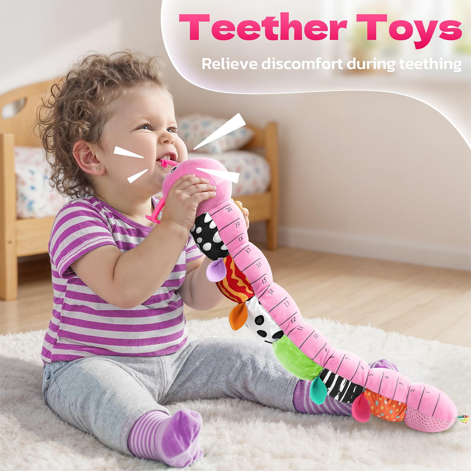 HEMRLY caterpillar textured back enhances tactile discovery for infants
