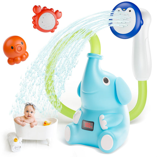 HEMRLY elephant bath toy activates shower for fun bath time