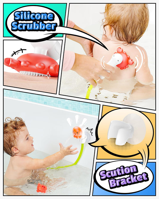 HEMRLY elephant bath toy with three nozzles creates varied sprays