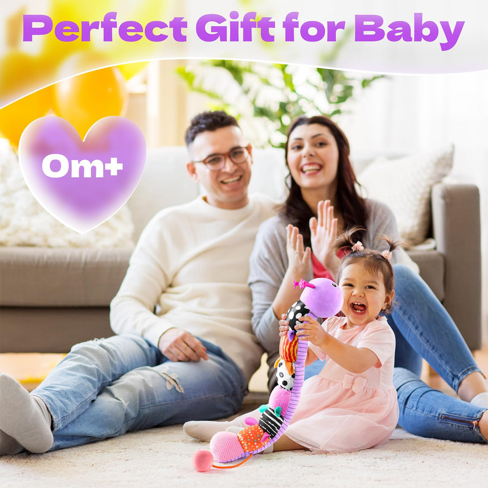 HEMRLY soft plush caterpillar is travel-friendly for play and cuddles