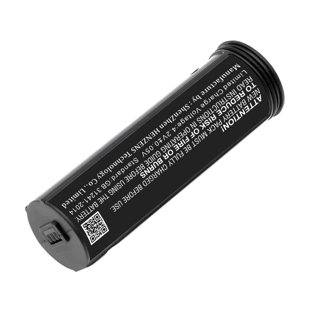 Compact 74.2 x 24 x 24 mm battery fits slim telescope compartments for easy swapping.