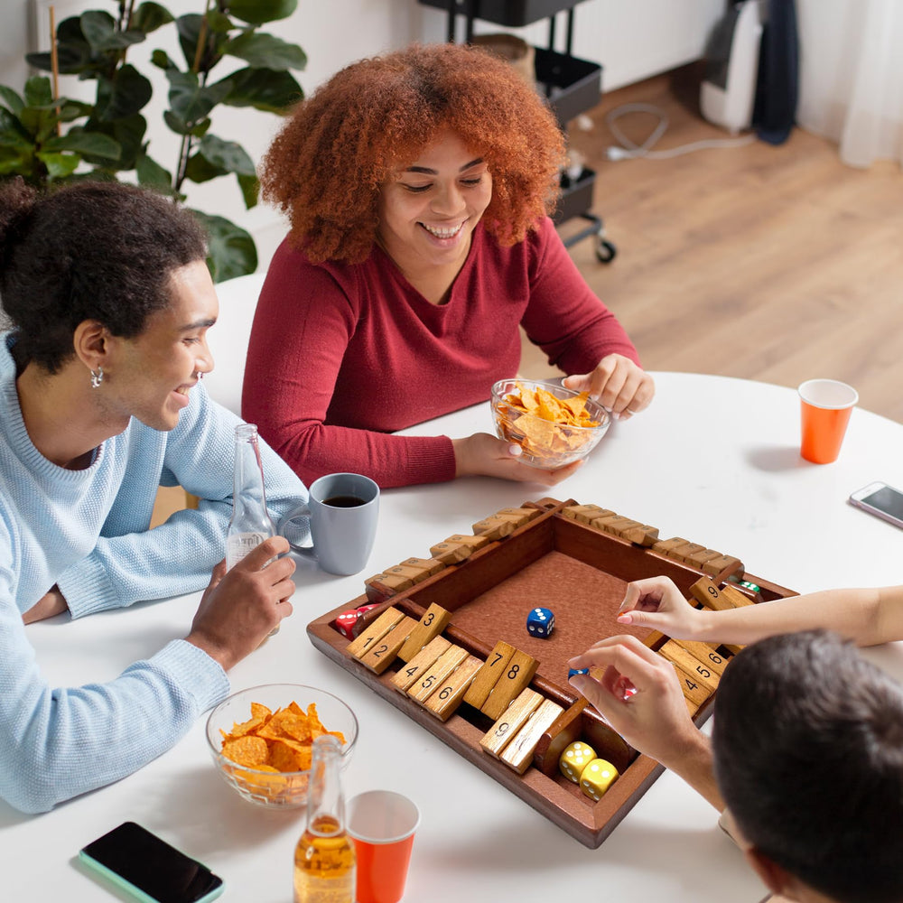 Hennaed Shut the Box is ideal for family game nights and group activities.