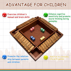 Hennaed Shut the Box enables four-player strategy in compact, engaging sessions.