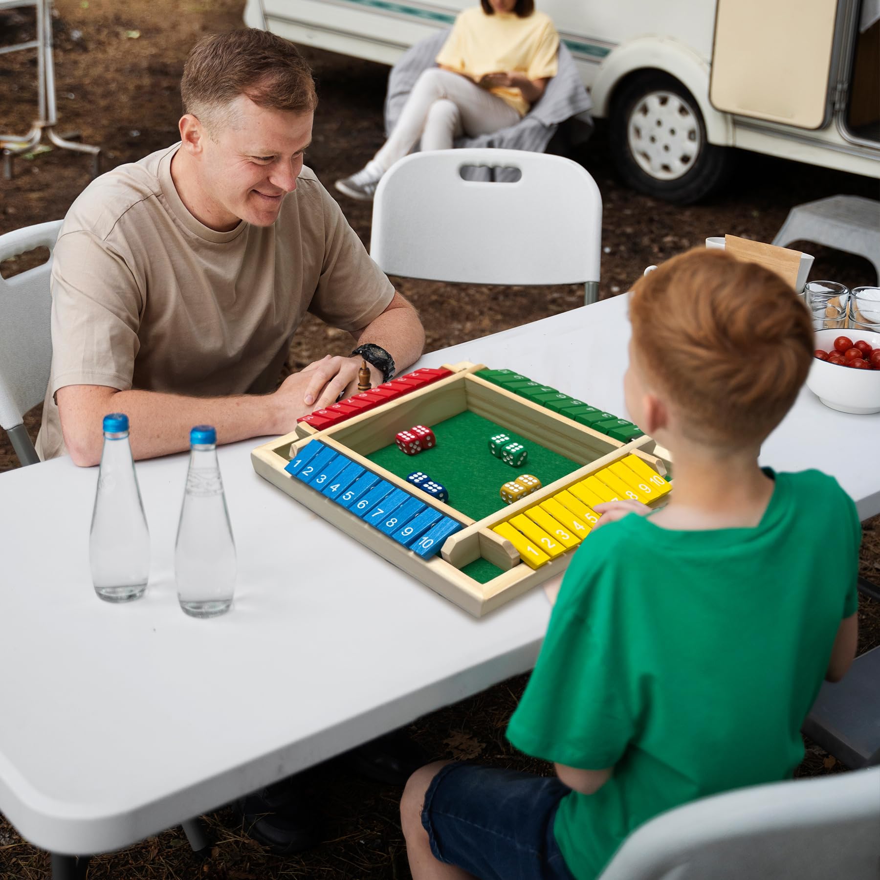 hennaed shut the box game packaged-gift-ready presentation makes a thoughtful educational gift.