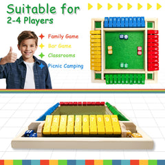 hennaed shut the box game smooth edge design conveys safe handling during family game night.