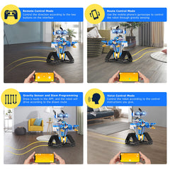 Henoda robot with glowing eyes enhances immersive play experiences.