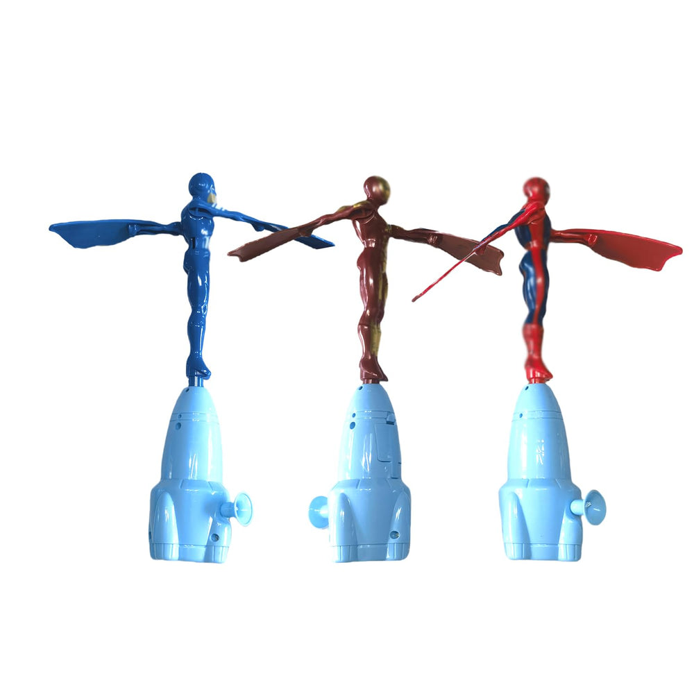 HENRYZH superhero flying toy figure 1 in action for outdoor play