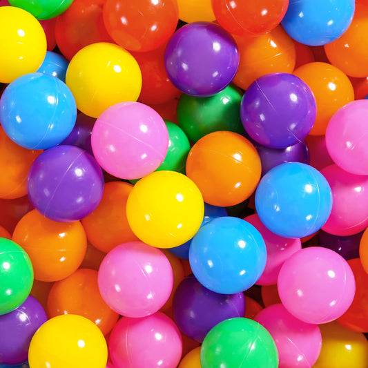 Heopeis rainbow ball pit balls set of 100-piece for color recognition and sensory play.