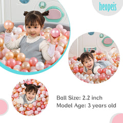 Non-toxic, BPA-free Heopeis ball pit balls for safe play.
