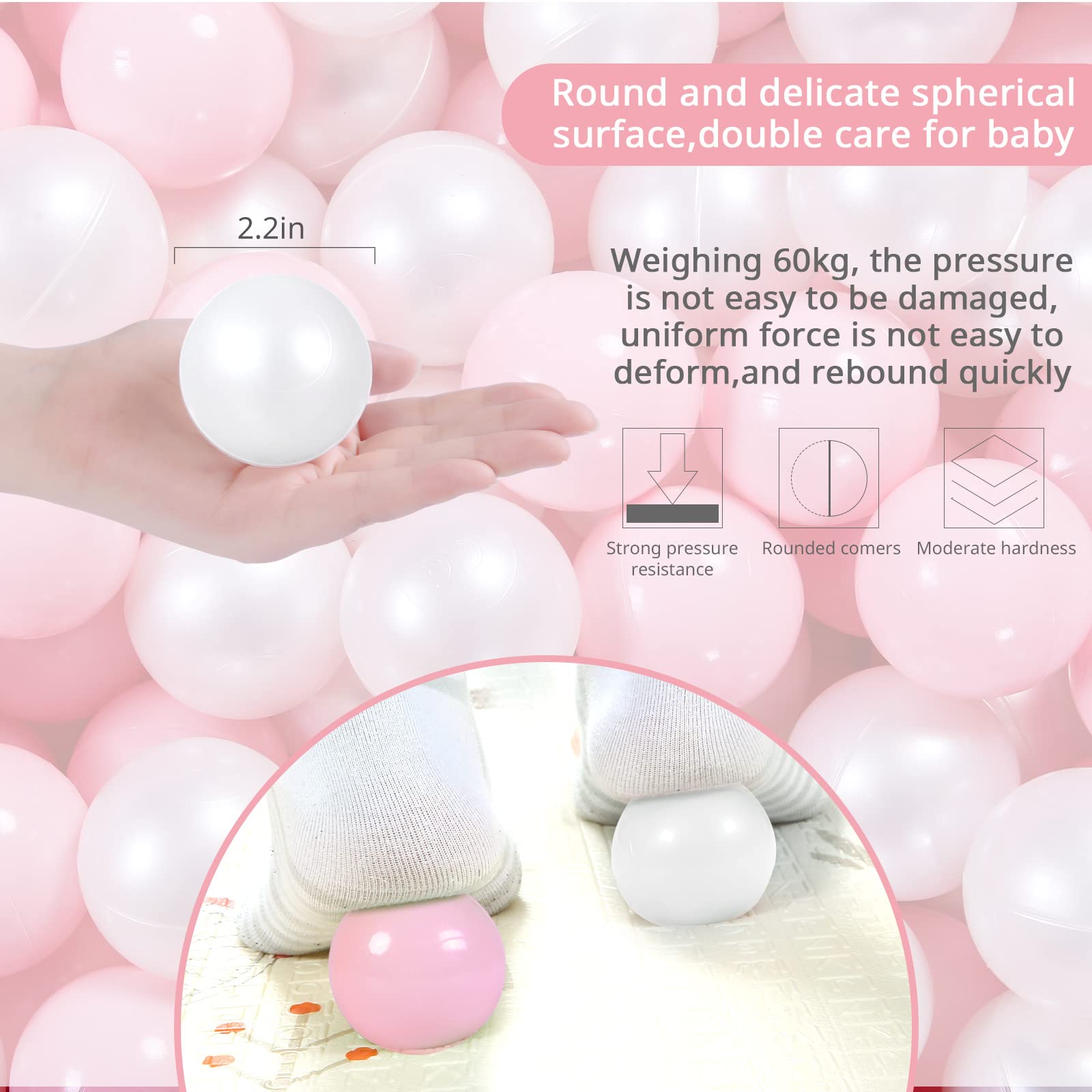 Heopeis pink pearl white balls brighten wedding photos or decor