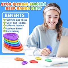 Hepoasky texture worry stone offering soothing fidgeting in quiet classrooms.