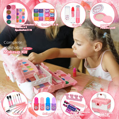 HERAPFANN 57-piece makeup kit featuring eye shadows and blush for creative looks.