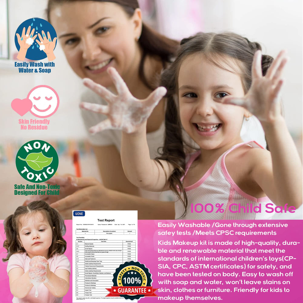 HERAPFANN child safe water soluble makeup designed for gentle, easy removal.