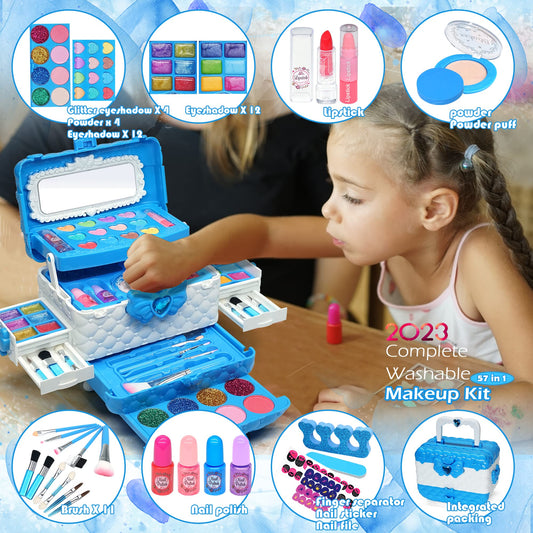HERAPFANN kids makeup palette with vibrant colors for gentle play