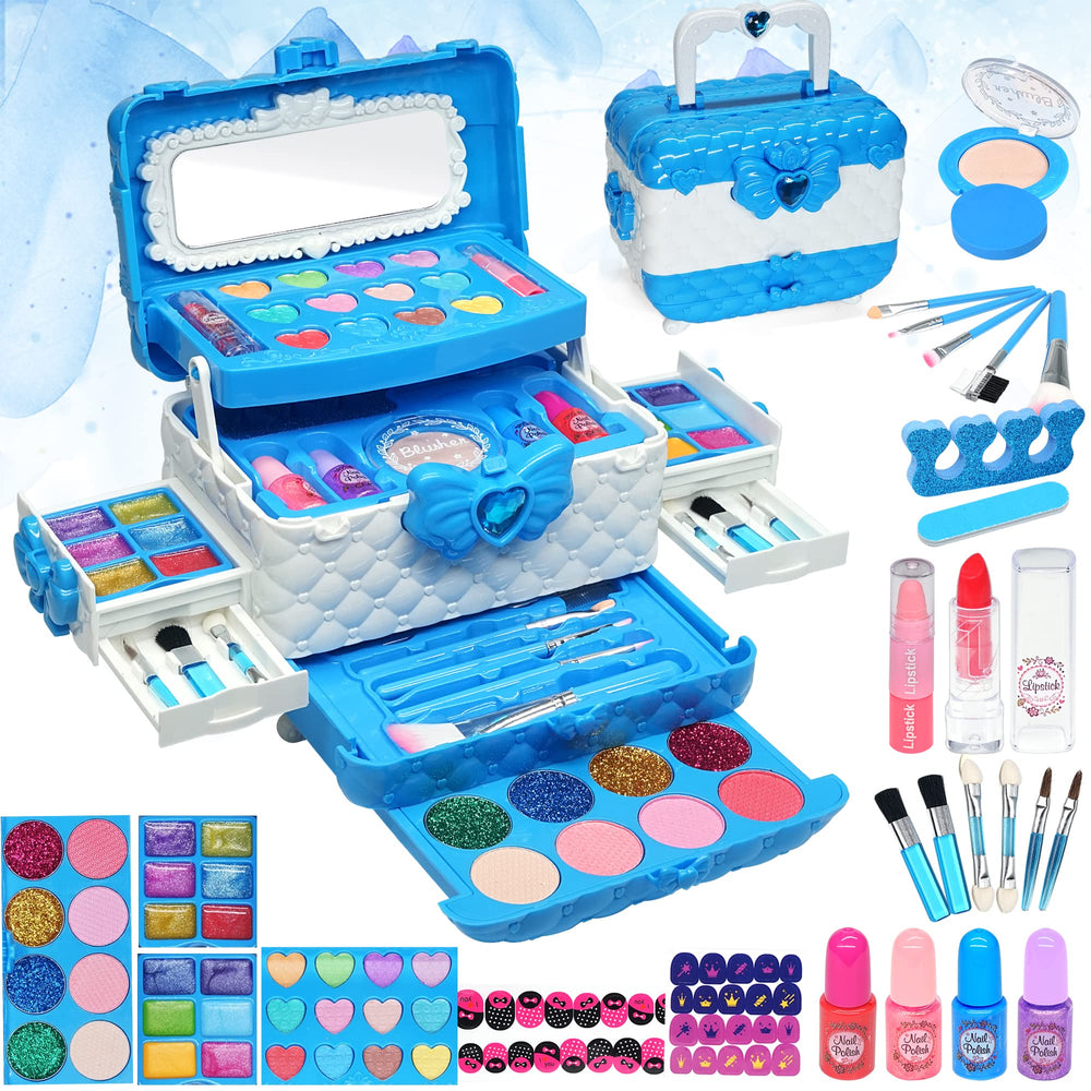 HERAPFANN kids makeup kit box open for imaginative play and color exploration
