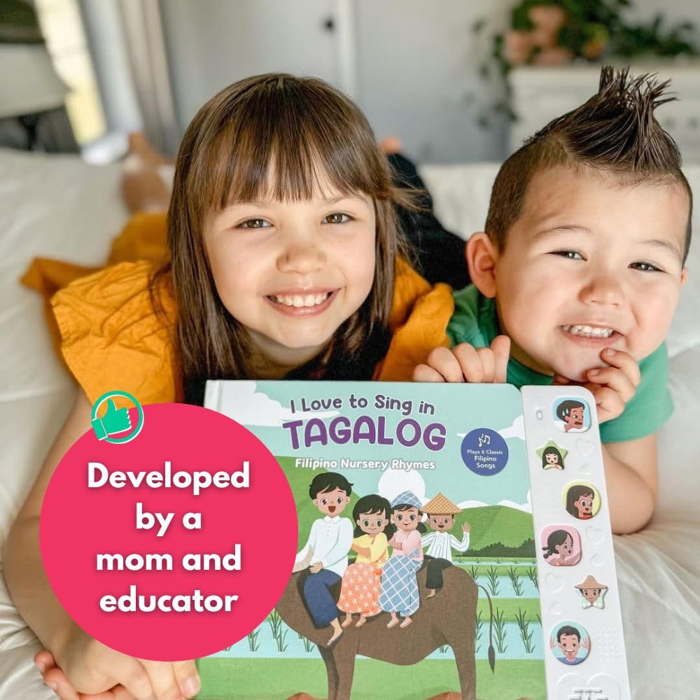 Heritage Kids Press I Love to Sing Tagalog device with colorful buttons for songs