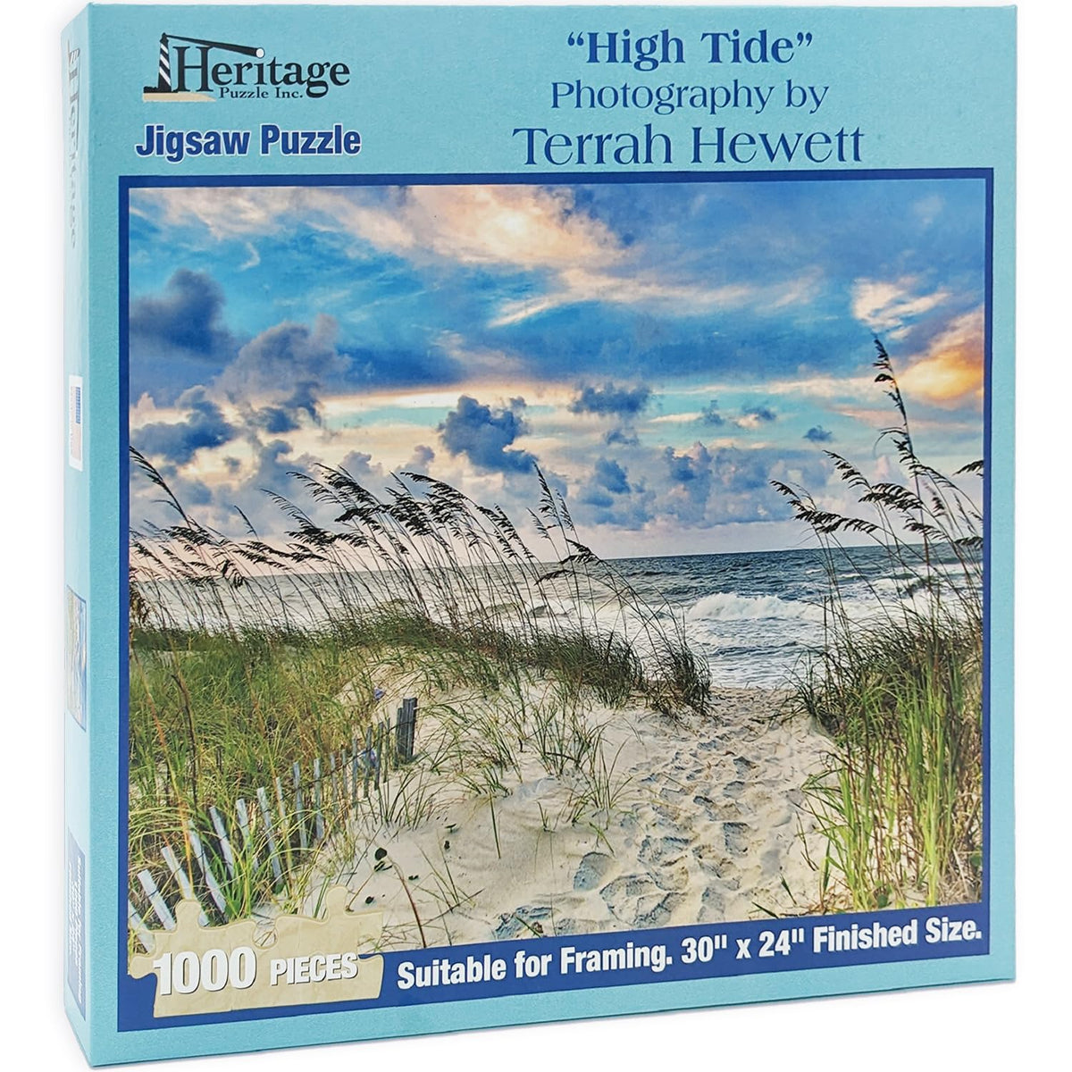 Heritage Puzzle High Tide Beach Ocean image for calm screen-free puzzle time.