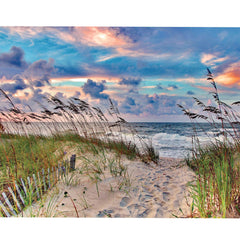Heritage Puzzle High Tide Beach Ocean image shows a sunlit shore scene for cozy evenings.